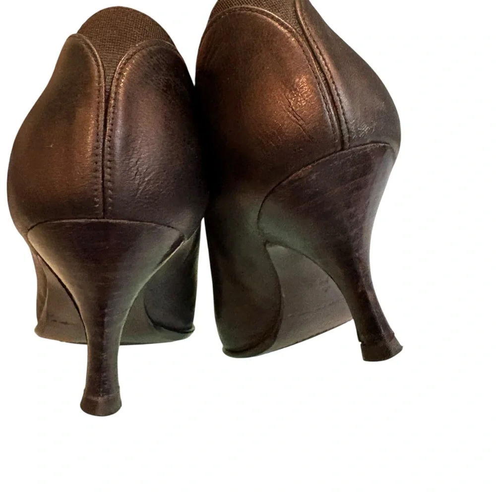 Donald J Pliner Lyndie Leather Ankle Booties in Bronze - Picture 10 of 16